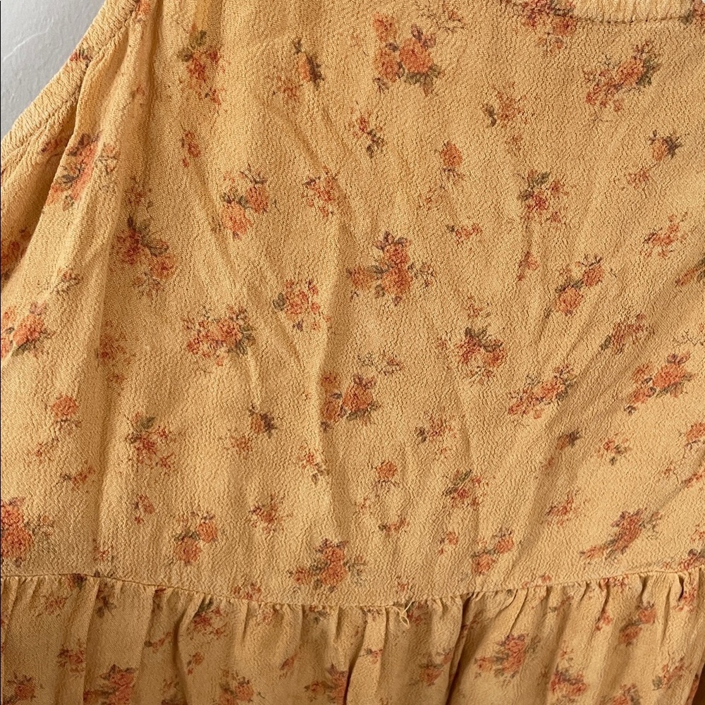 American Eagle Outfitters Mustard Floral Dress size s - Picture 3 of 7